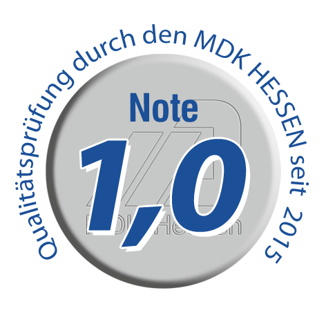 Qualitätsprüfung durch den MDK Hessen: die Diakonie Mörfelden-Walldorf wird seit 2015 mit der Bestnotete 1,0 bewertet.